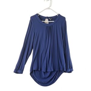 Elegant Women's Blue Long Sleeve Blouse